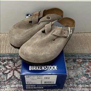 NWT Birkenstock Boston Clog Taupe